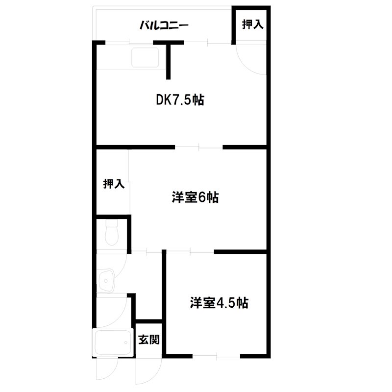 山陽電鉄本線尾上の松駅2階建築37年の間取り