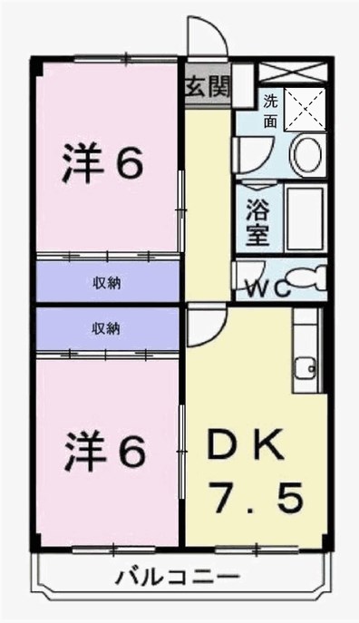 兵庫県小野市中町（アパート）の賃貸物件の間取り