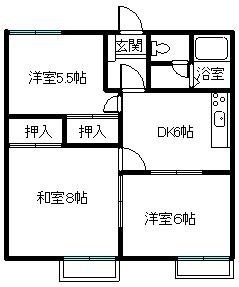 兵庫県加古川市平岡町山之上（アパート）の賃貸物件の間取り