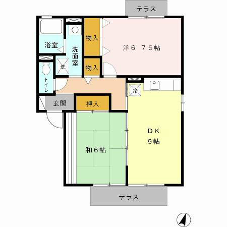 JR山陽本線宝殿駅2階建築26年の間取り