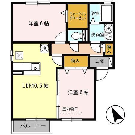 コモライズ白銀Bの間取り