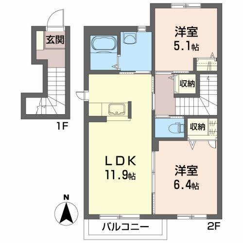 シャーメゾンシエロの間取り