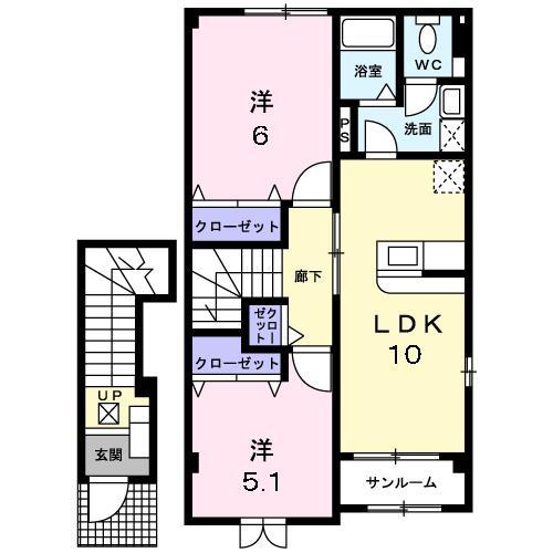 ベルソレイユ弐番館の間取り