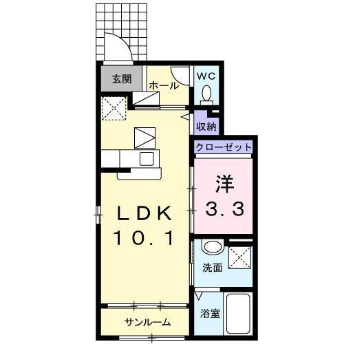 シャンドフルール1の間取り