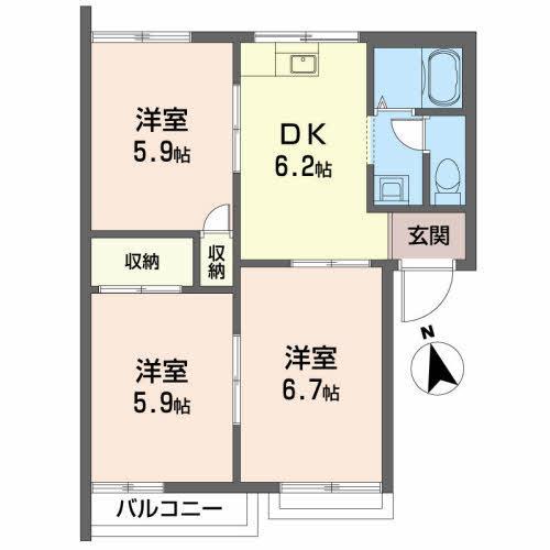 タウニィかわぐちの間取り