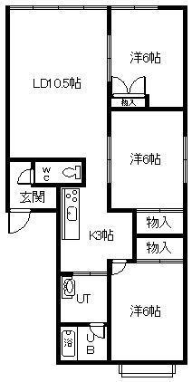 プラダ泉町ABの間取り