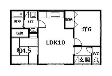 北海道旭川市豊岡二条4丁目（一戸建）の賃貸物件の間取り