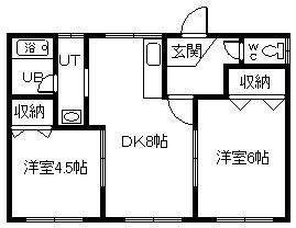 北海道旭川市豊岡一条6丁目（一戸建）の賃貸物件の間取り