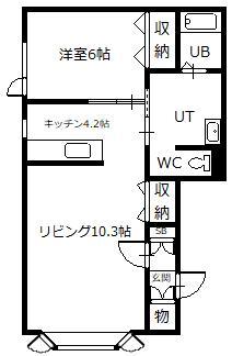 タウンズ緑が丘Aの間取り