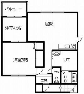 北海道旭川市豊岡一条10丁目（一戸建）の賃貸物件の間取り