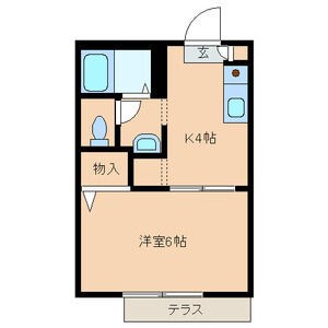 JR東西線加島駅2階建築23年の間取り