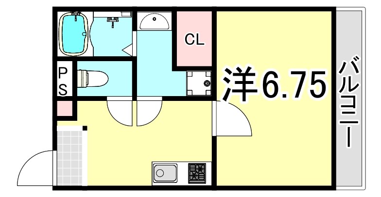 兵庫県尼崎市西大物町（アパート）の賃貸物件の間取り