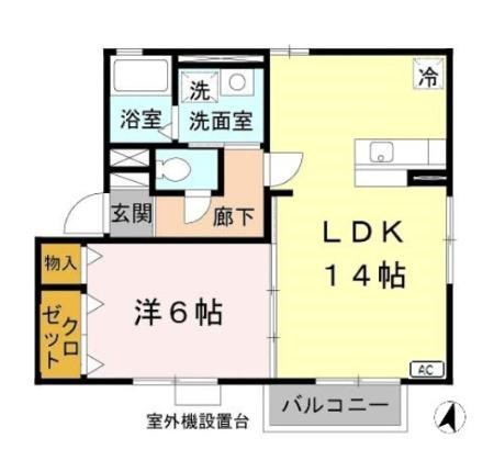 兵庫県尼崎市塚口町４丁目（アパート）の賃貸物件の間取り