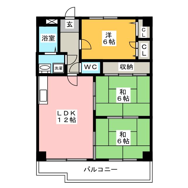 グランシャリオ南大橋の間取り