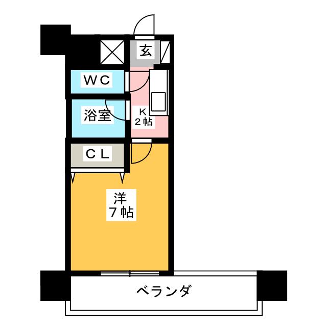 ステイタスマンション大橋の間取り