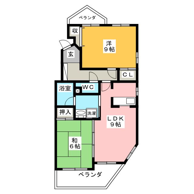 ヴァーンフリート寺塚の間取り