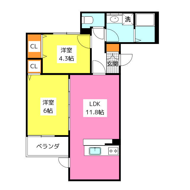 リタリッチ井尻南の間取り