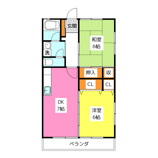 井尻口１高木ビルの間取り