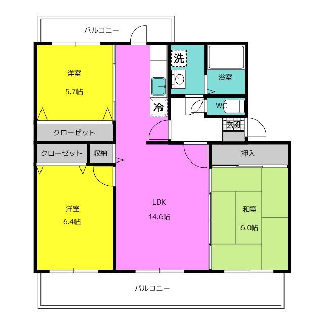 エクセレント大和の間取り