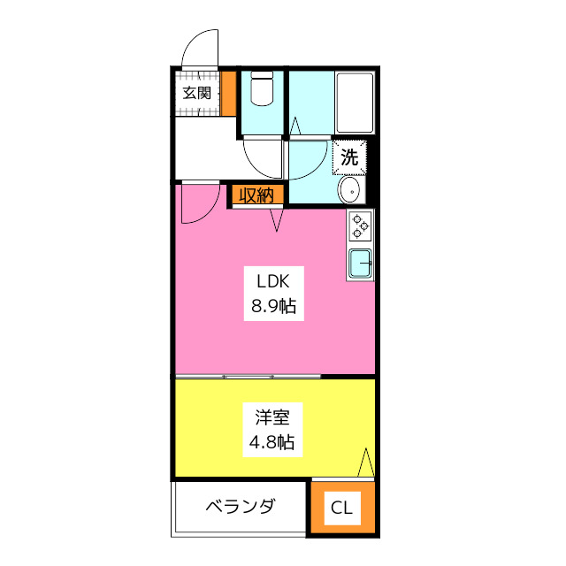 メゾンクレール博多南弐番館の間取り