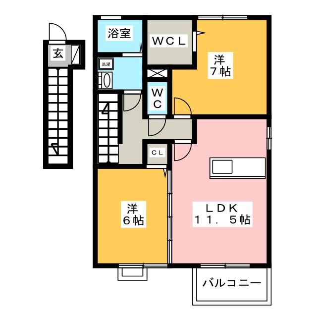 グレイス若久A棟の間取り