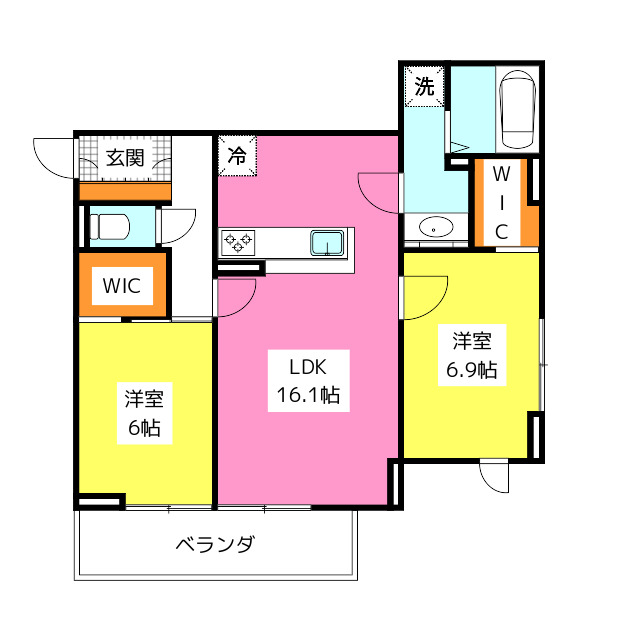 Ｄ－ｒｏｏｍ五十川の間取り