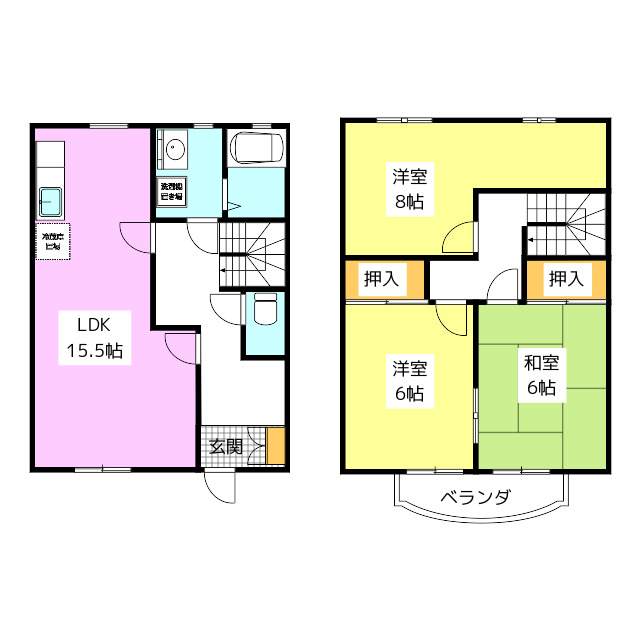 シャトル谷Bの間取り