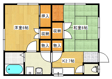 ウエスト大柿の間取り