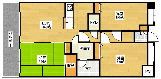 SS八木ハイツの間取り