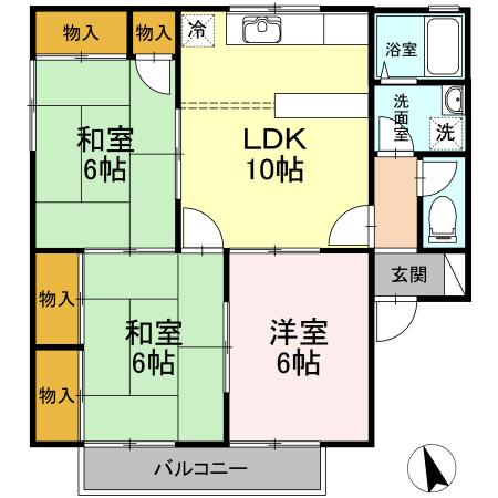 ファミールHIROB棟の間取り