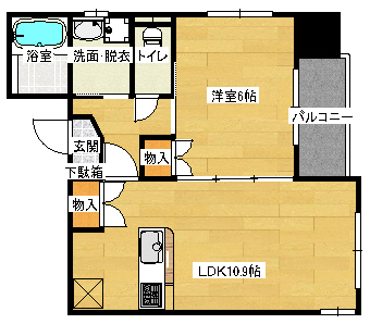 ウイング金屋町ステーションサイドの間取り