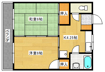 嵯峨野ハイツの間取り