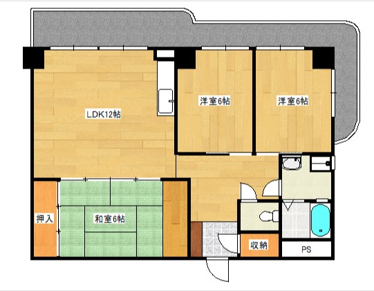 カーサフジタの間取り