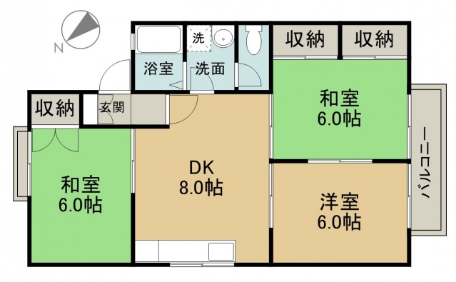 ガーデンハウス田方A棟の間取り