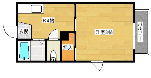 クレアトール高屋A棟の間取り