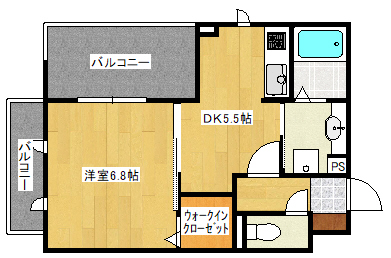 フローラ下祇園駅前の間取り