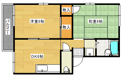 プレジュール谷本A棟の間取り