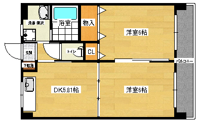 コーポ花本の間取り