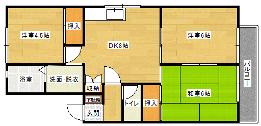 ファミール隅田B棟の間取り