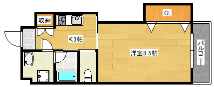 LUTELLA皆実町の間取り