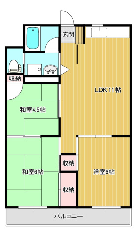 サンテラス府中の間取り