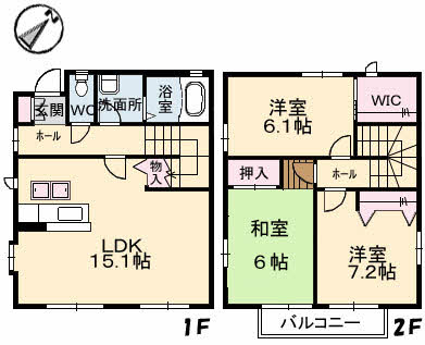 アンソレイエの間取り