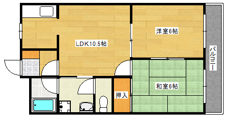 第二ハイツ東青崎の間取り