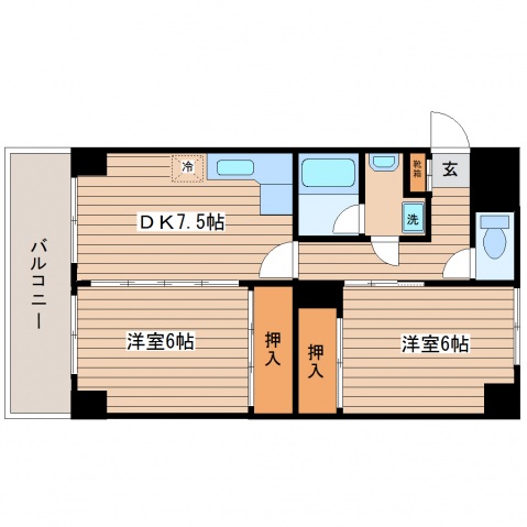 市川マンションの間取り