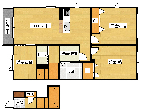 パークボヌールCの間取り