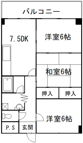 ツインズ大町2の間取り