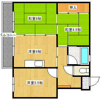 鈴が台分譲住宅B棟の間取り