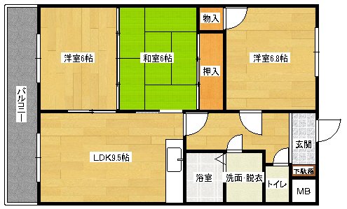 エクセレント沖田の間取り