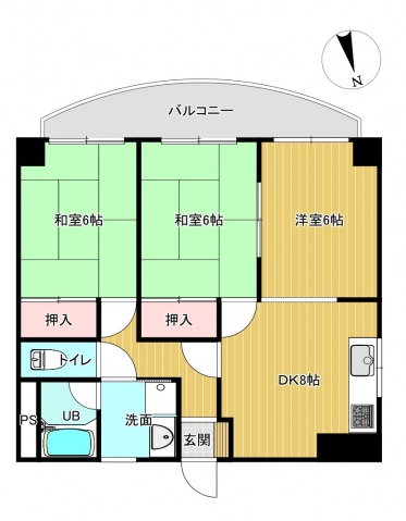 マーキュリーシティ壱番館の間取り