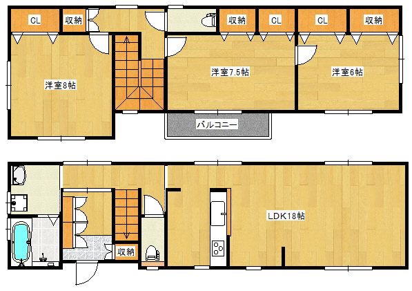 川内大下貸家No1の間取り